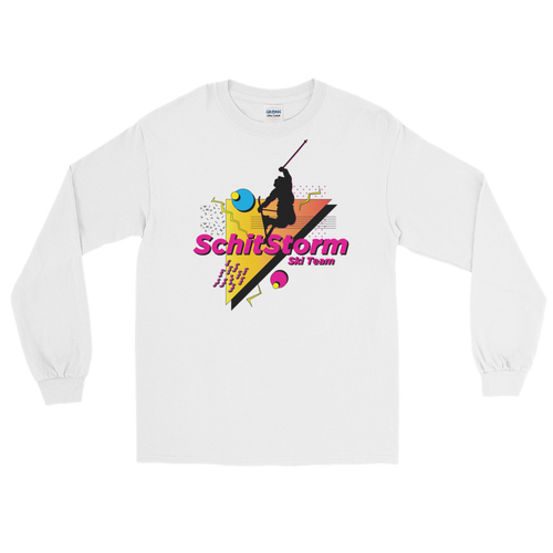 The SchitStorm Ski Team wants you! The perfect tee for your apres ski life or family shitstorm. And it has to be white to match your Vaurnet sunglasses.
